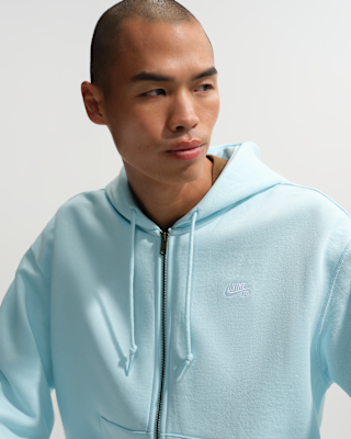NIKE 水色 ライトブルー プルオーバーパーカー フード付き Nike.comにおけるナイキ SB フルジップ フリース スケートボード
